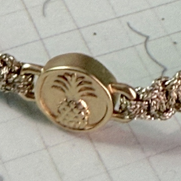 Spartina Pineapple Metallic Gold Friendship Bracelet - Picture 5 of 9